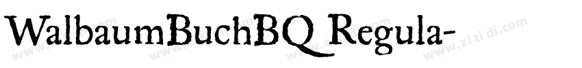 WalbaumBuchBQ Regula字体转换